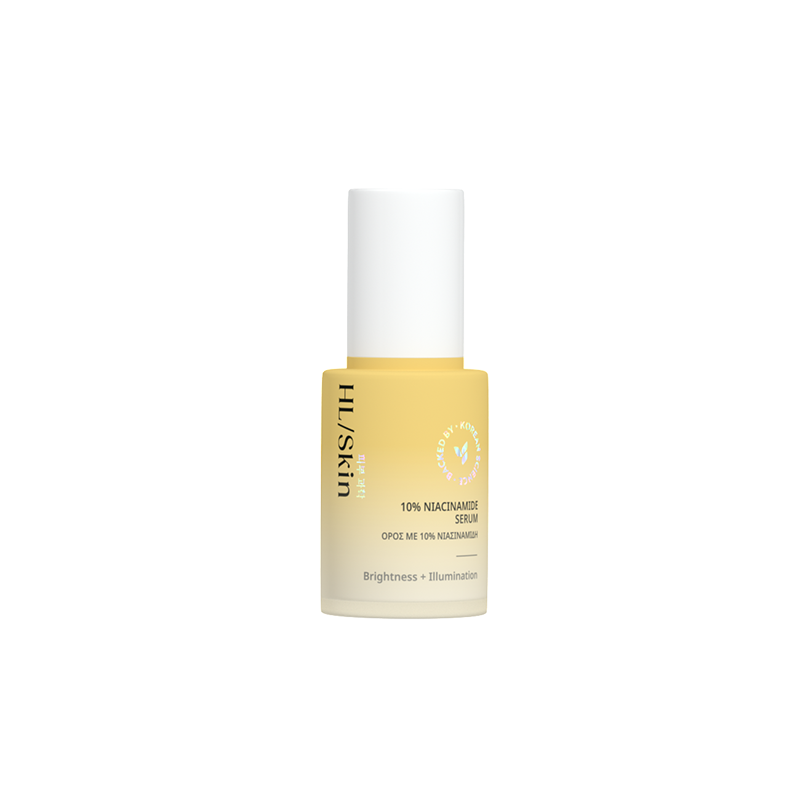 Huskin skincare serum bottle on a white background